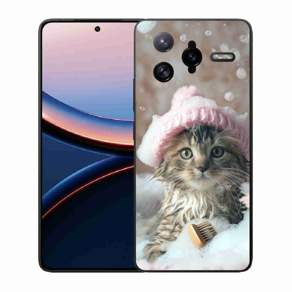 Gélový kryt mmCase na Xiaomi Poco F7 Ultra - mačiatko a kúpeľ