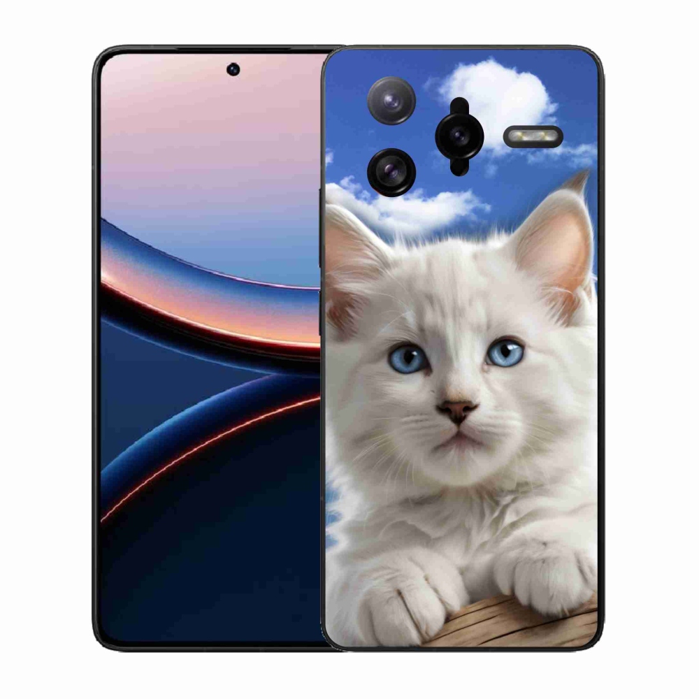 Gélový kryt mmCase na Xiaomi Poco F7 Ultra - mačiatko a oblaky