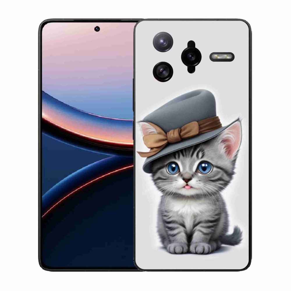 Gélový kryt mmCase na Xiaomi Poco F7 Ultra - mačiatko s klobúkom