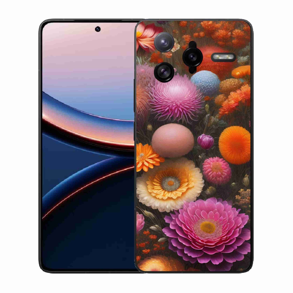 Gélový kryt mmCase na Xiaomi Poco F7 Ultra - kvetinová kompozícia