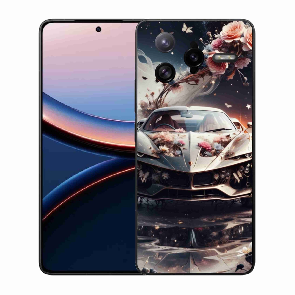 Gélový kryt mmCase na Xiaomi Poco F7 Ultra - kvetinový športový automobil