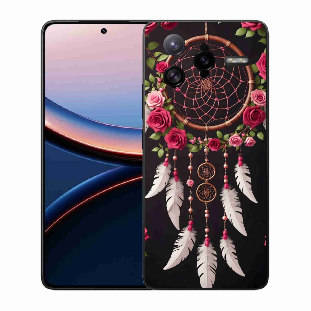 Gélový kryt mmCase na Xiaomi Poco F7 Ultra - lapač snov s ružami