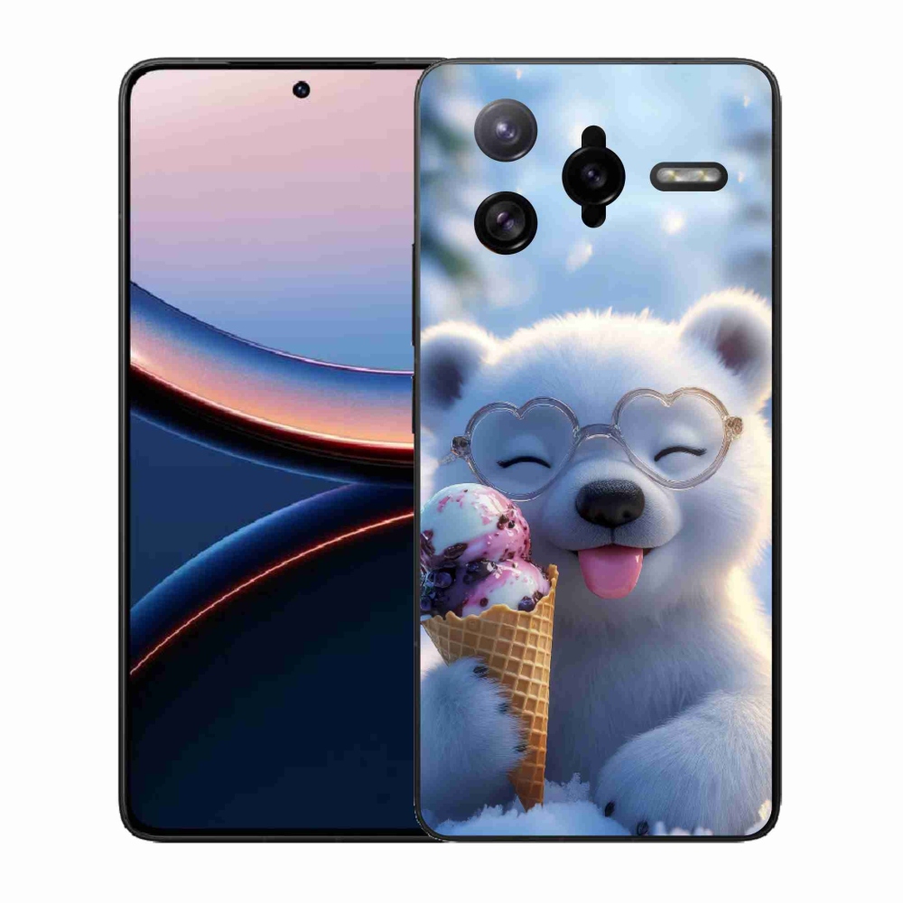 Gélový kryt mmCase na Xiaomi Poco F7 Ultra - medvedík so zmrzlinou
