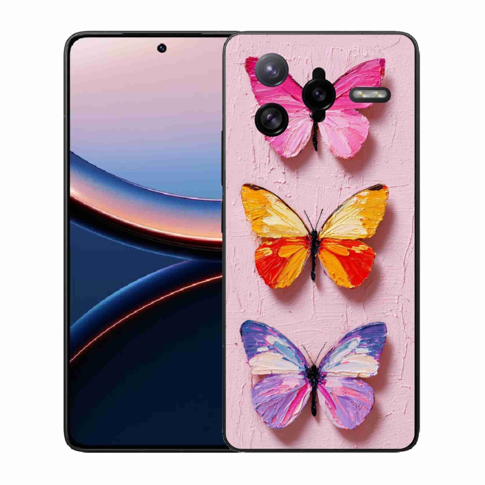 Gélový kryt mmCase na Xiaomi Poco F7 Ultra - motýlia trojica