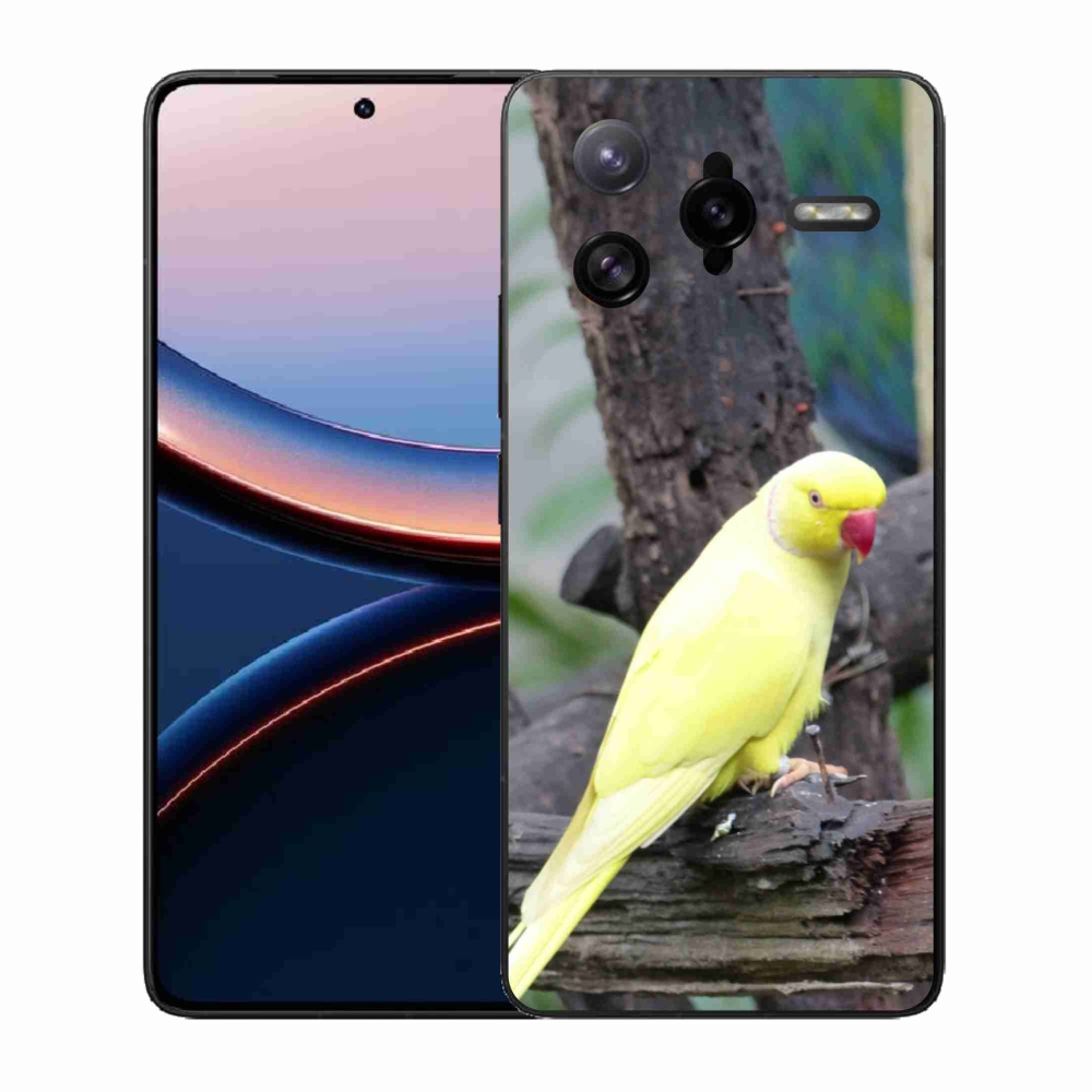 Gélový kryt mmCase na Xiaomi Poco F7 Ultra - papagáj alexander žltý