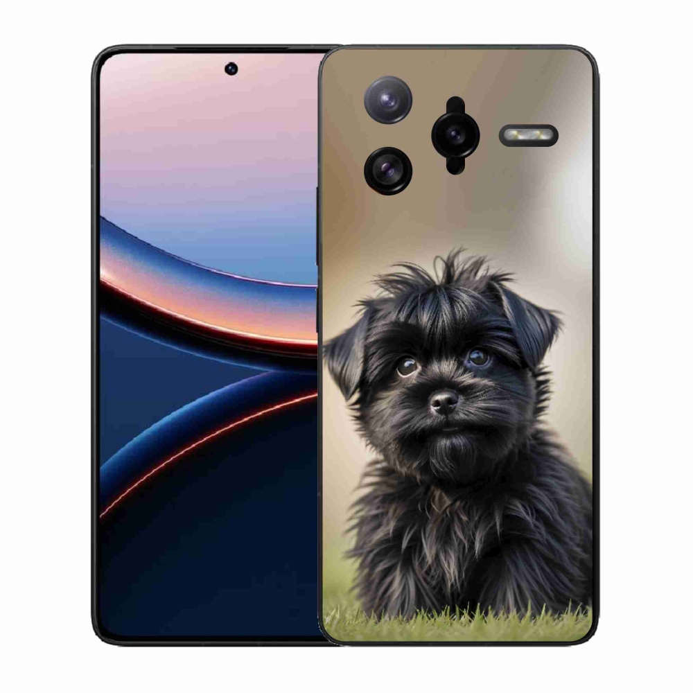 Gélový kryt mmCase na Xiaomi Poco F7 Ultra - roztomilý čierny psík