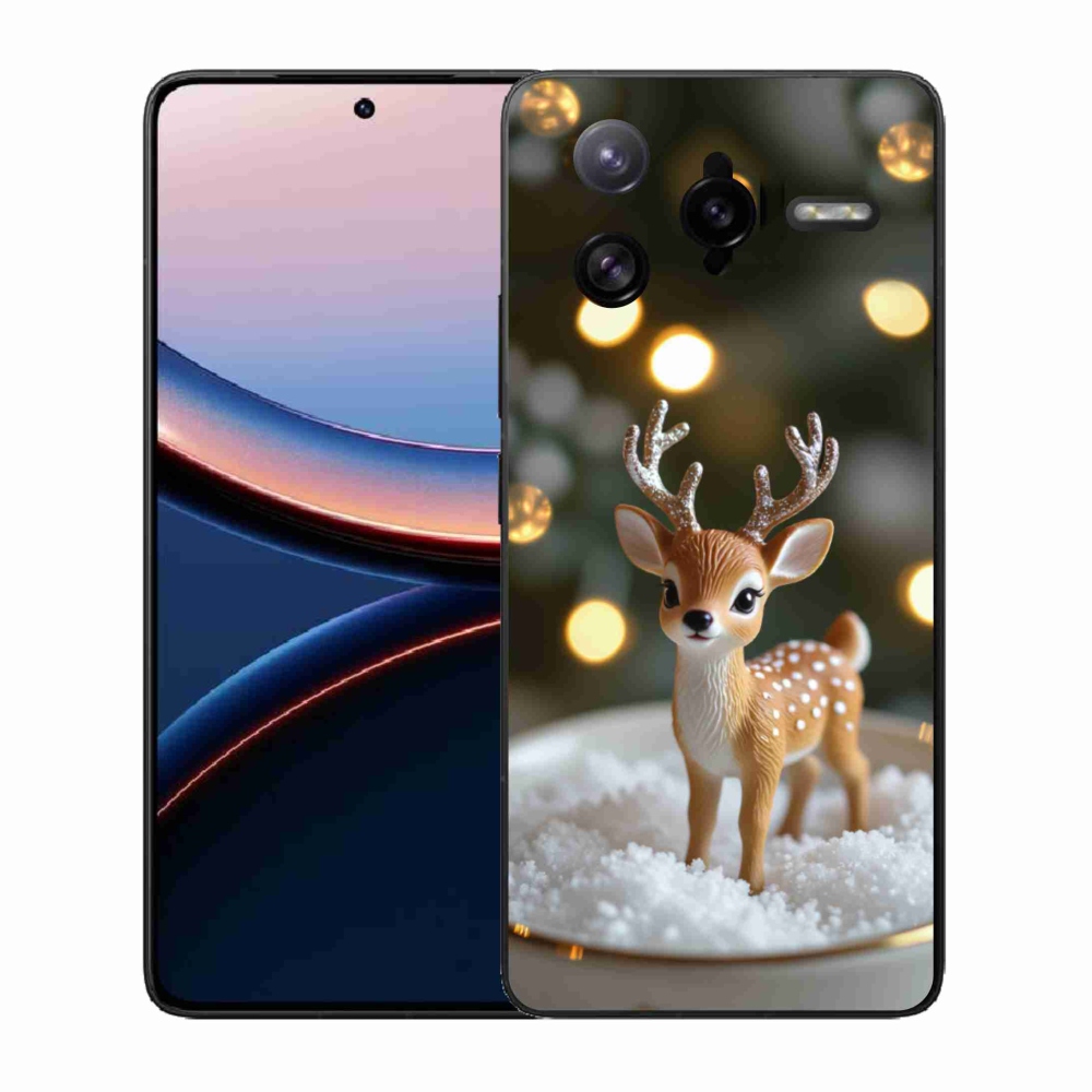 Gélový kryt mmCase na Xiaomi Poco F7 Ultra - roztomilý vianočný jeleň