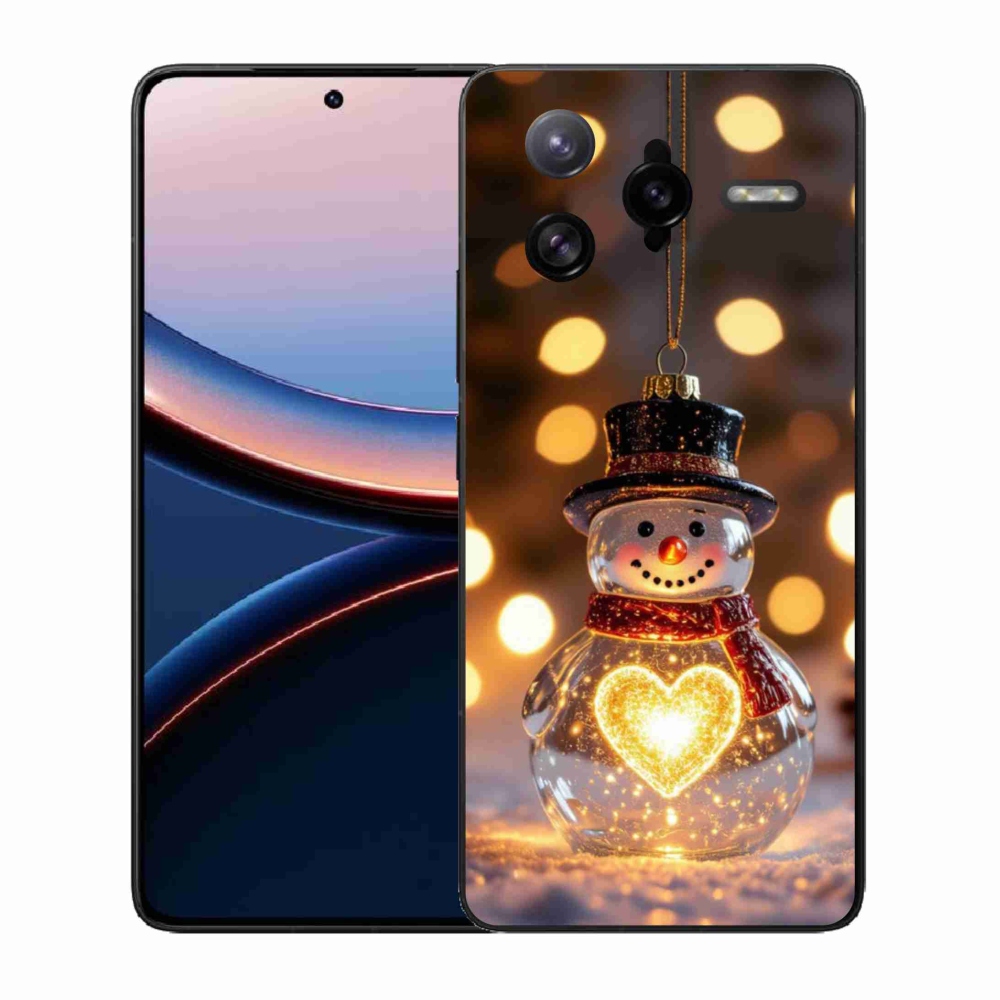 Gélový kryt mmCase na Xiaomi Poco F7 Ultra - svietiaci vianočný snehuliak