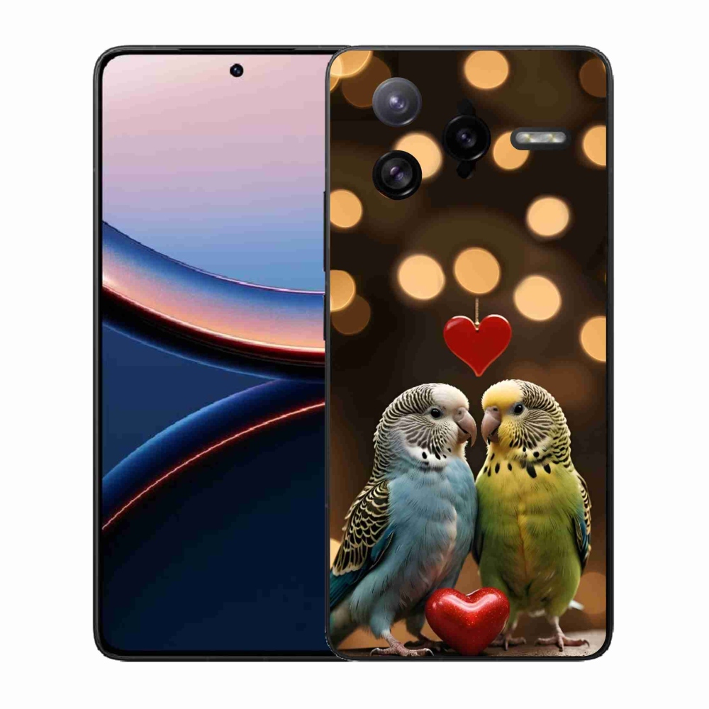 Gélový kryt mmCase na Xiaomi Poco F7 Ultra - zamilovaní papagáje
