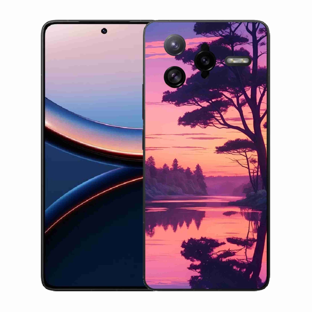 Gélový kryt mmCase na Xiaomi Poco F7 Ultra - západ slnka nad jazerom