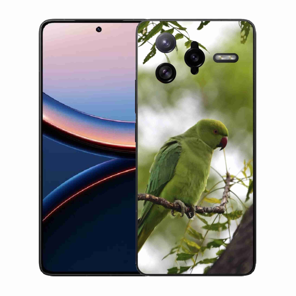 Gélový kryt mmCase na Xiaomi Poco F7 Ultra - zelený papagáj