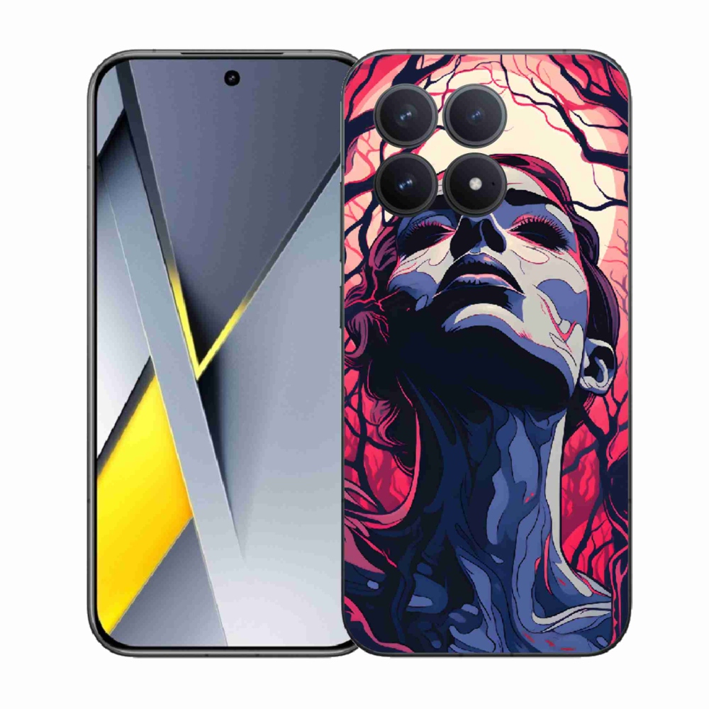 Gélový kryt mmCase na Xiaomi Poco F8 Pro - abstraktná tvár