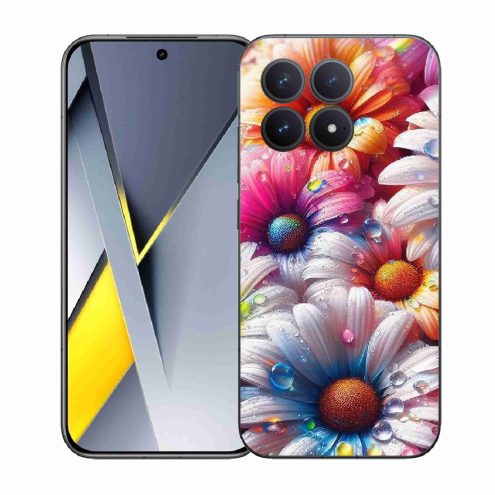Gélový kryt mmCase na Xiaomi Poco F8 Pro - farebné margaréty