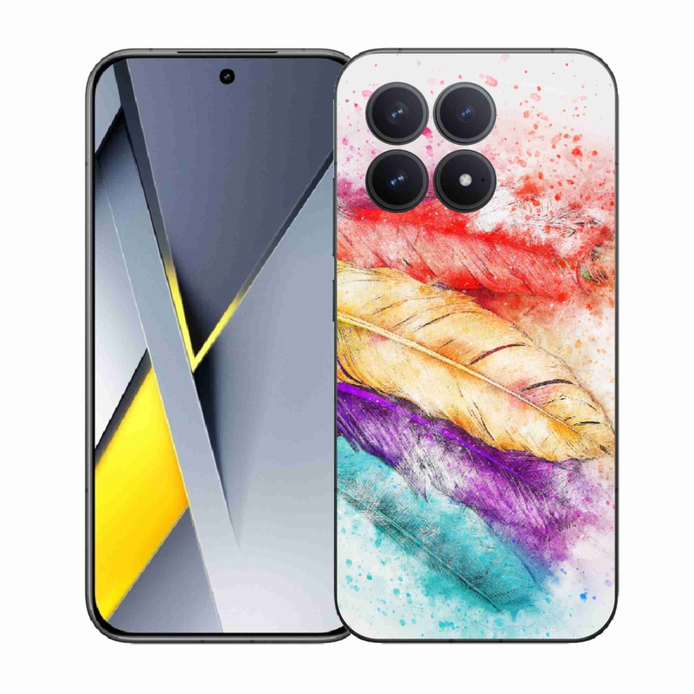 Gélový kryt mmCase na Xiaomi Poco F8 Pro - farebné perie