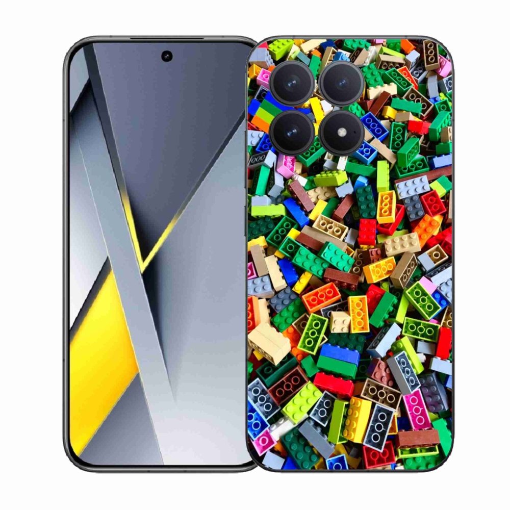Gélový kryt mmCase na Xiaomi Poco F8 Pro - farebné stavebné kocky