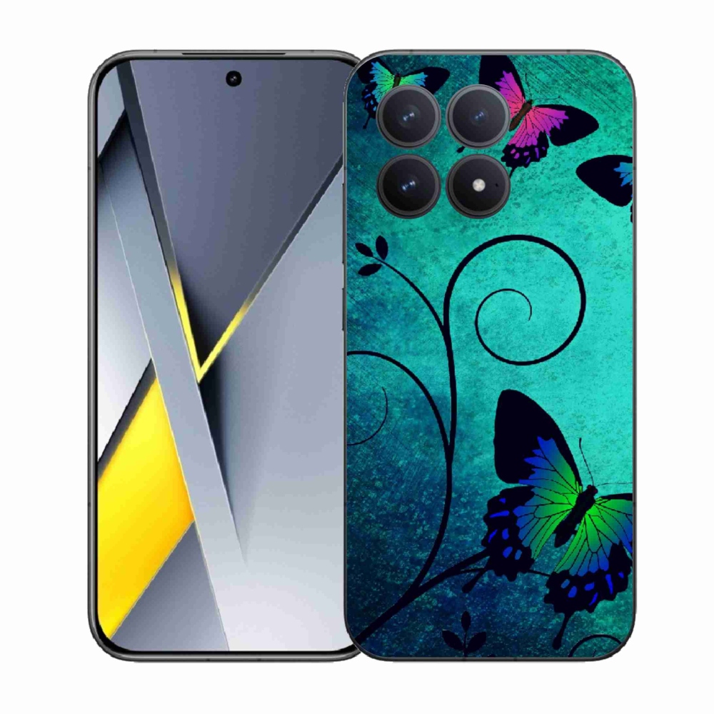 Gélový kryt mmCase na Xiaomi Poco F8 Pro - farební motýle