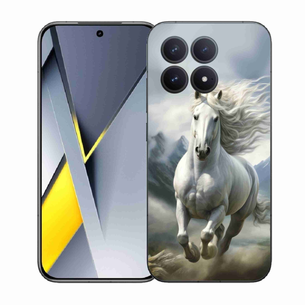 Gélový kryt mmCase na Xiaomi Poco F8 Pro - bežiaci biely kôň 3