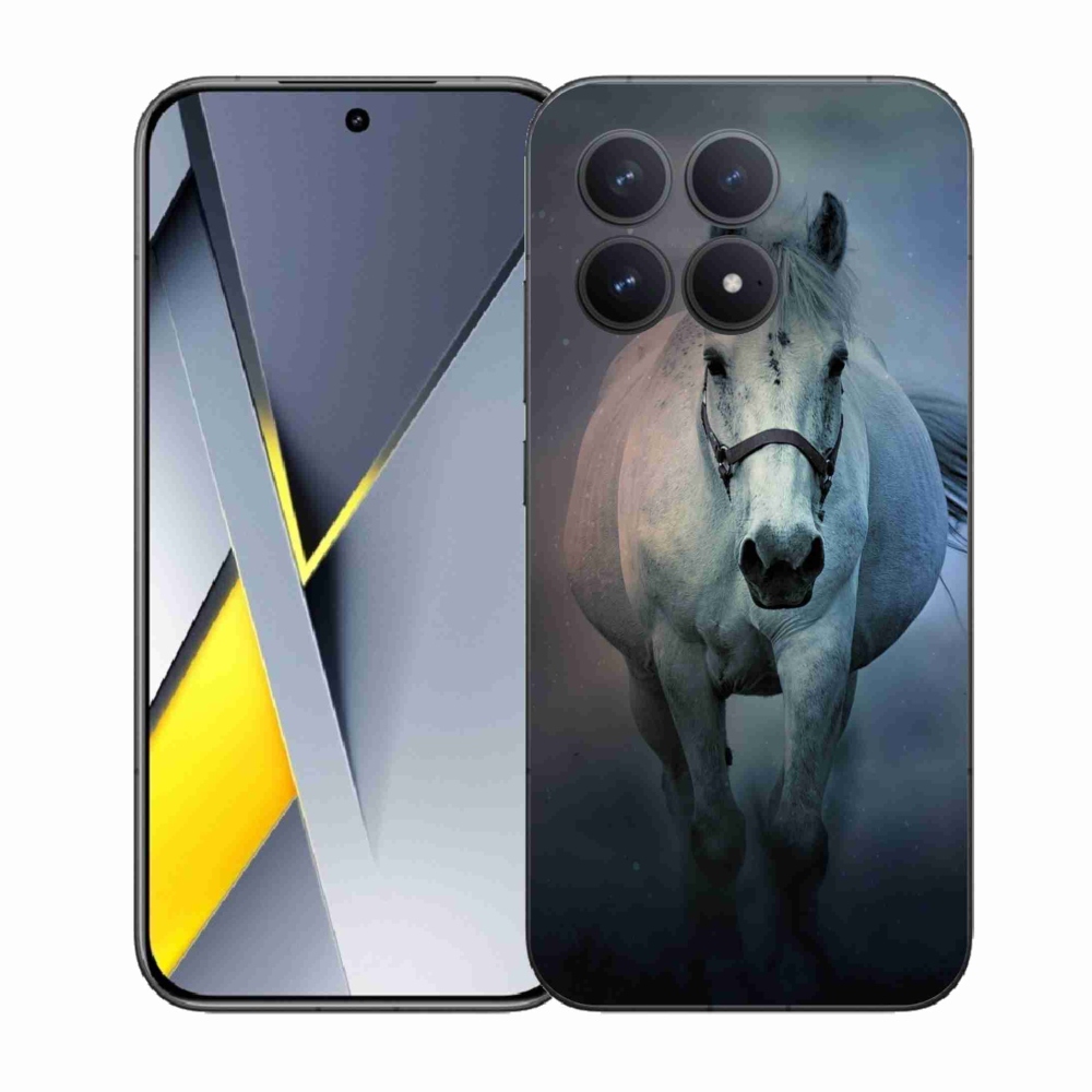 Gélový kryt mmCase na Xiaomi Poco F8 Pro - bežiaci biely kôň