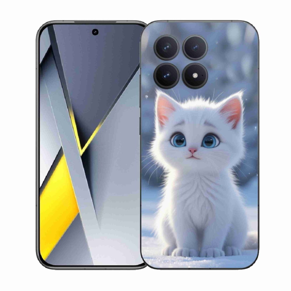 Gélový kryt mmCase na Xiaomi Poco F8 Pro - biele mačiatko 3