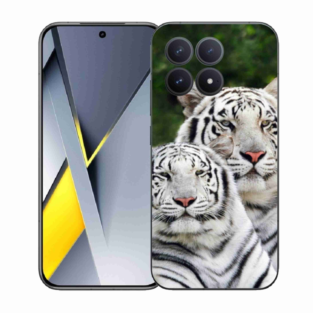 Gélový kryt mmCase na Xiaomi Poco F8 Pro - bieli tigre