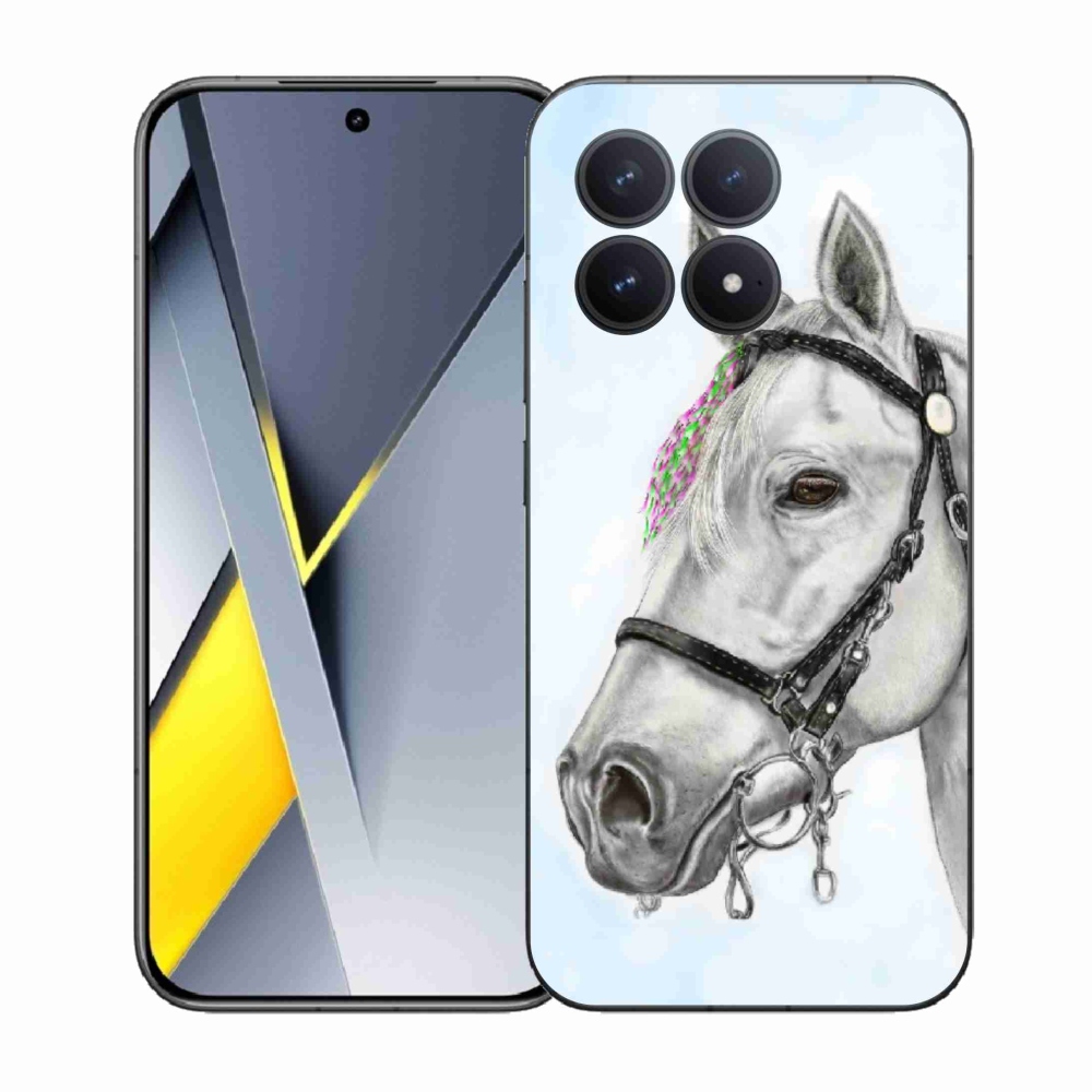 Gélový kryt mmCase na Xiaomi Poco F8 Pro - biely kôň 1