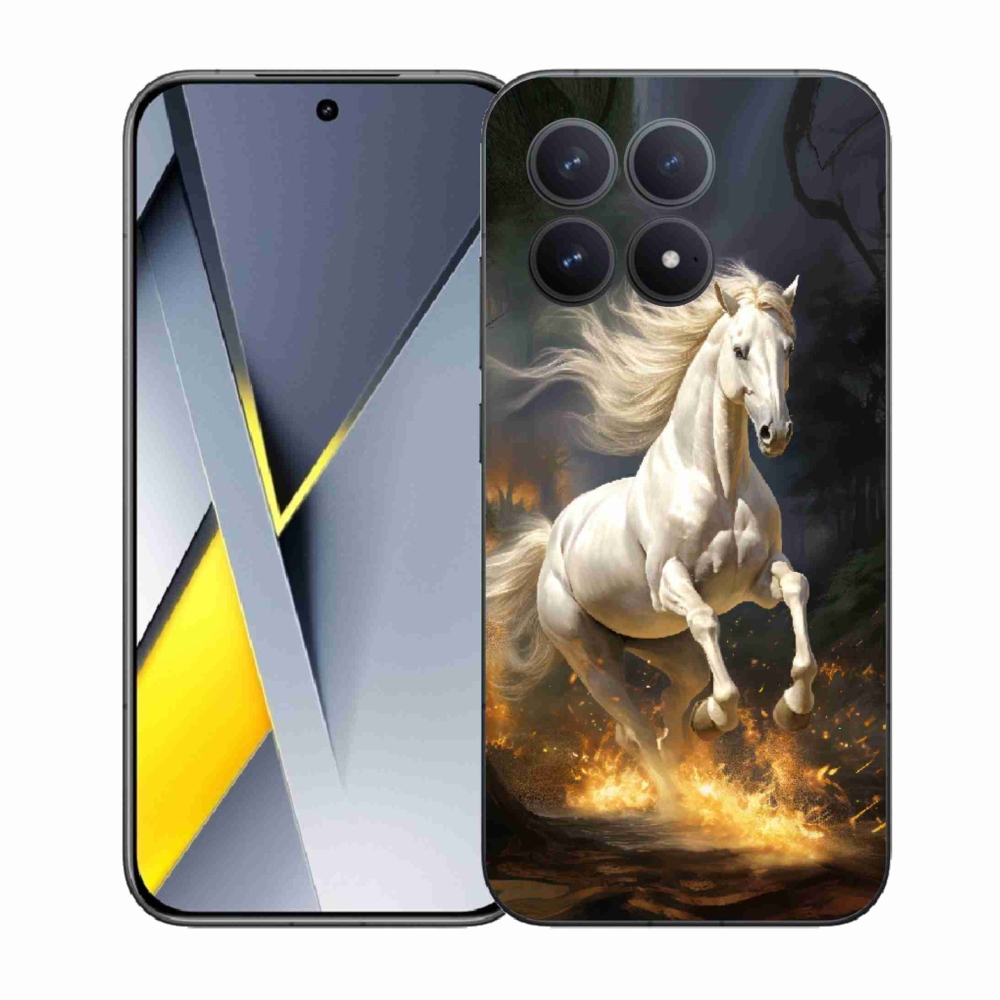 Gélový kryt mmCase na Xiaomi Poco F8 Pro - biely kôň 2