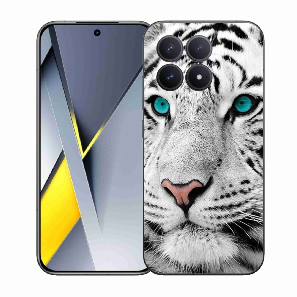 Gélový kryt mmCase na Xiaomi Poco F8 Pro - biely tiger