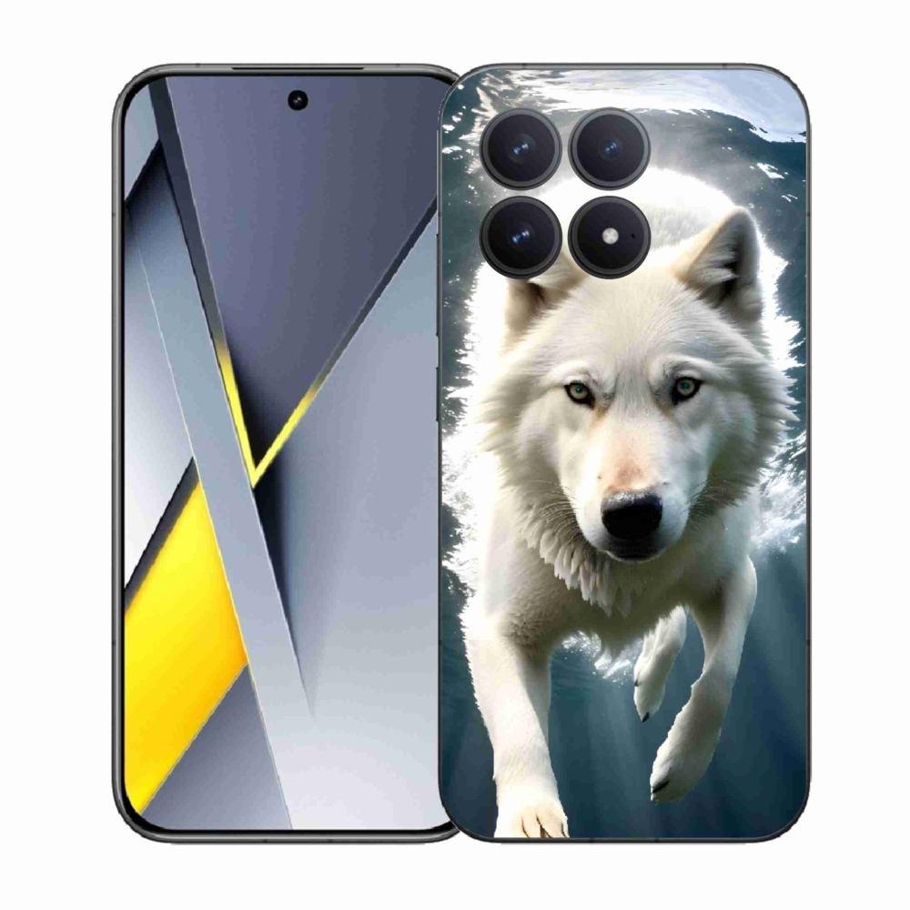 Gélový kryt mmCase na Xiaomi Poco F8 Pro - biely vlk