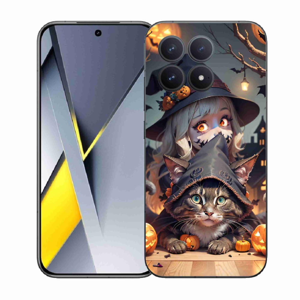 Gélový kryt mmCase na Xiaomi Poco F8 Pro - čarodejnica s mačkou