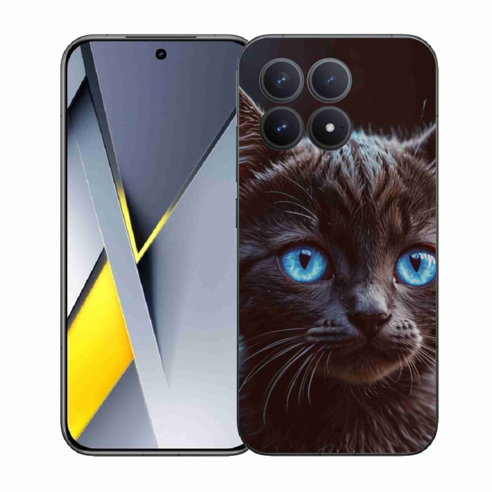 Gélový kryt mmCase na Xiaomi Poco F8 Pro - čierne mačiatko 2