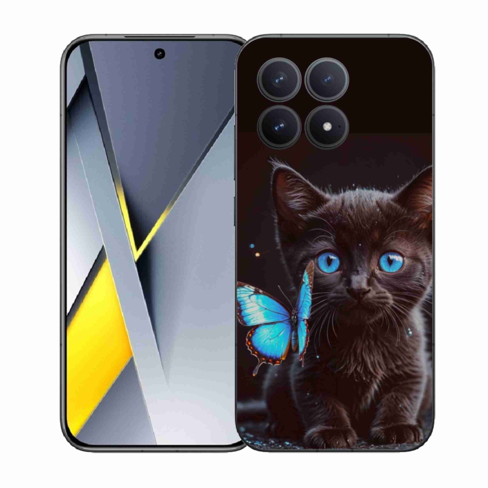 Gélový kryt mmCase na Xiaomi Poco F8 Pro - čierne mačiatko 3