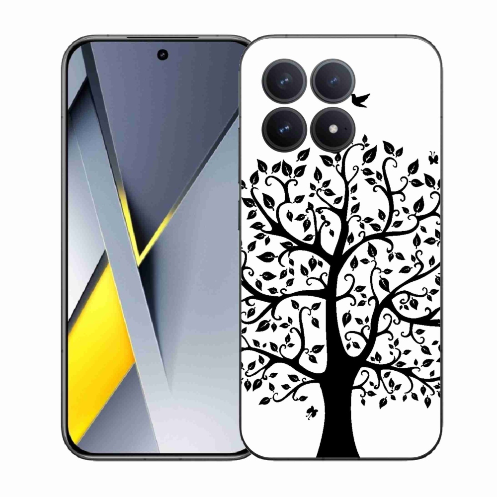 Gélový kryt mmCase na Xiaomi Poco F8 Pro - čiernobiely strom