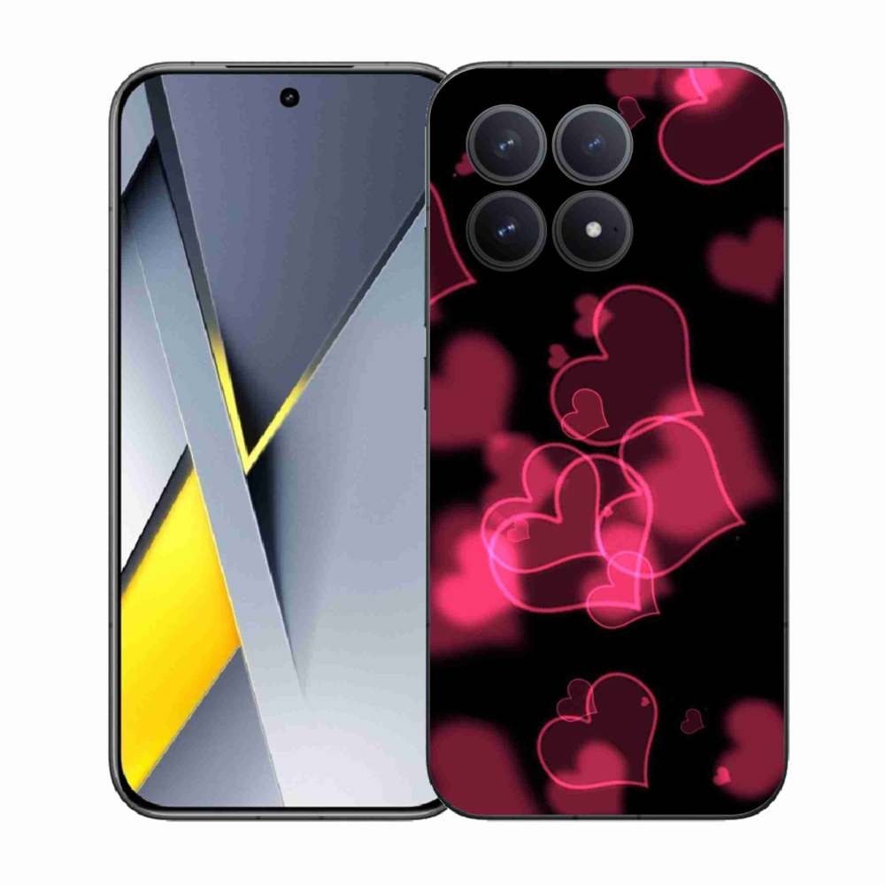 Gélový kryt mmCase na Xiaomi Poco F8 Pro - červené srdiečka