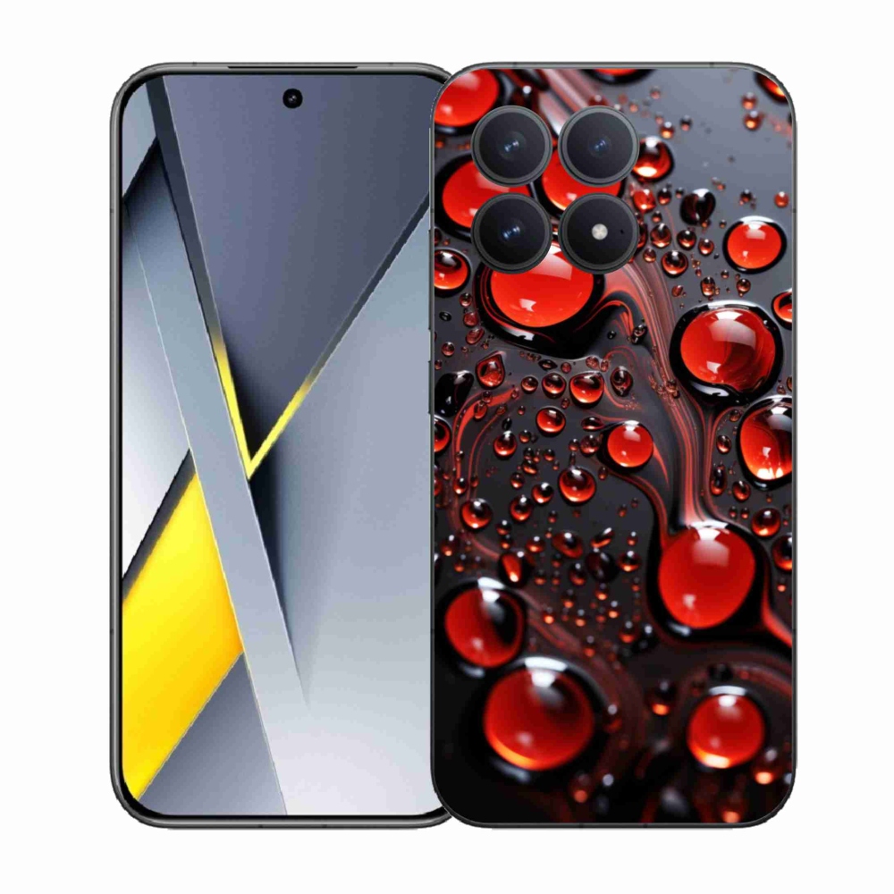 Gélový kryt mmCase na Xiaomi Poco F8 Pro - červené kvapky 2