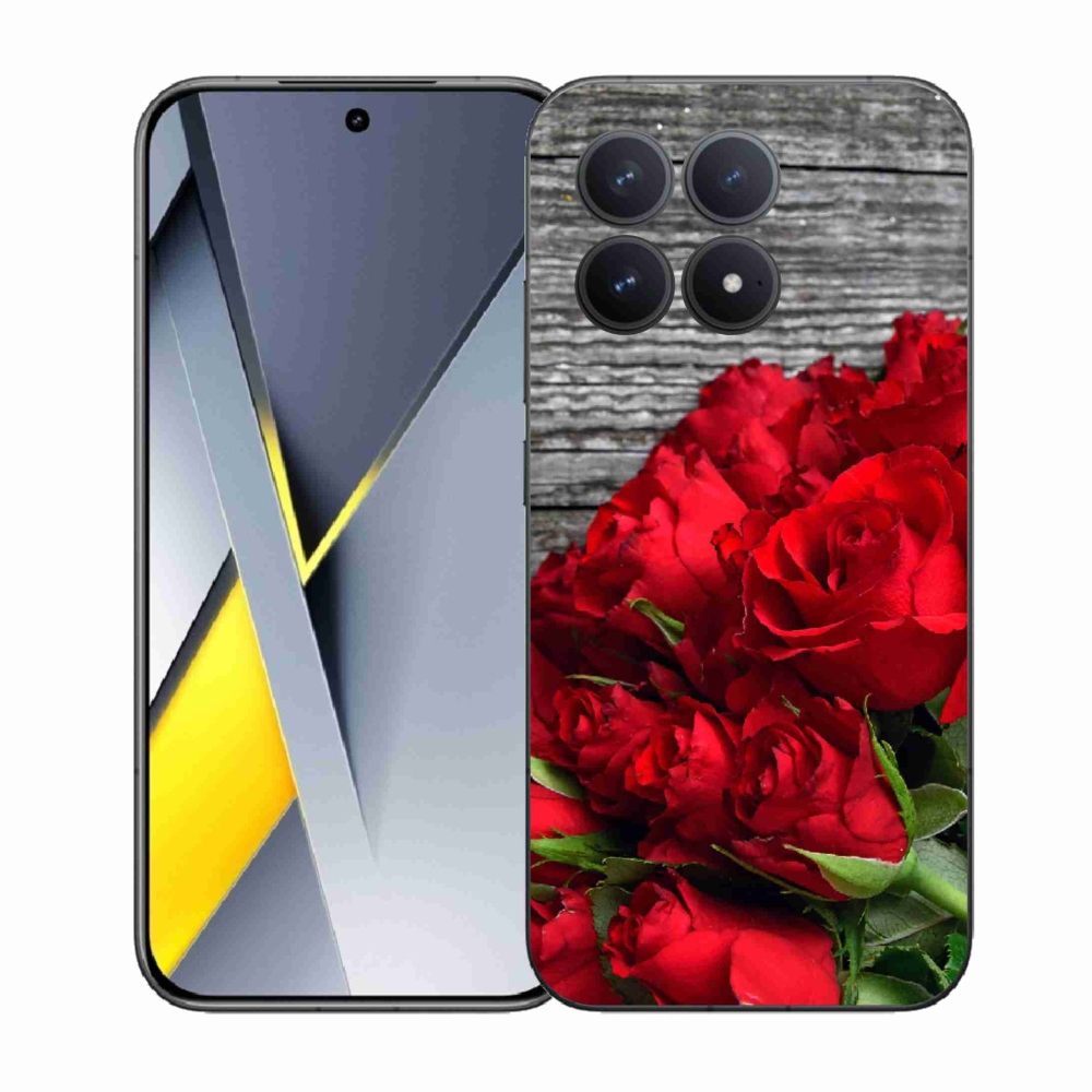 Gélový kryt mmCase na Xiaomi Poco F8 Pro - červené ruže