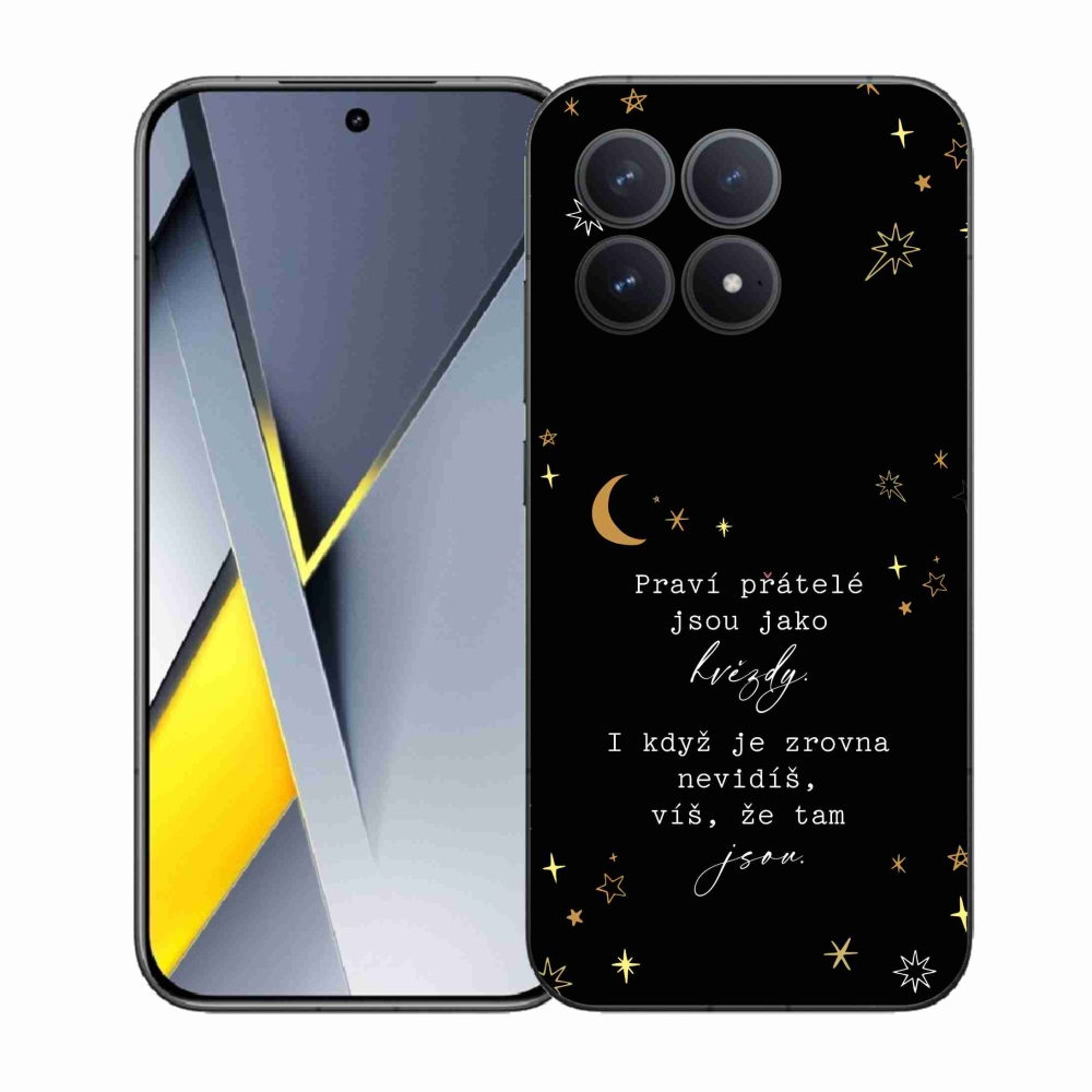 Gélový kryt mmCase na Xiaomi Poco F8 Pro - citát 6 čierne pozadie