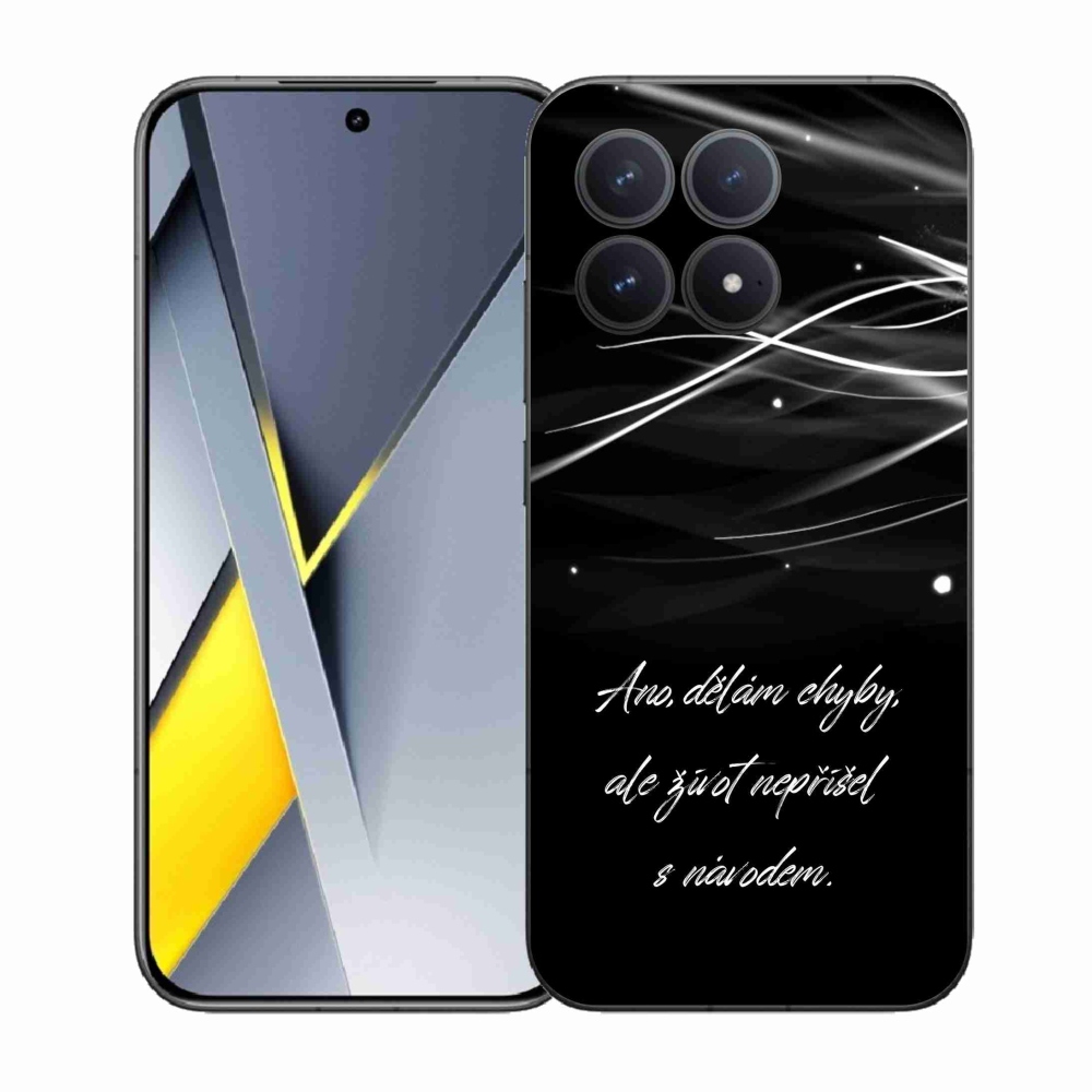 Gélový kryt mmCase na Xiaomi Poco F8 Pro - citát čierne pozadie