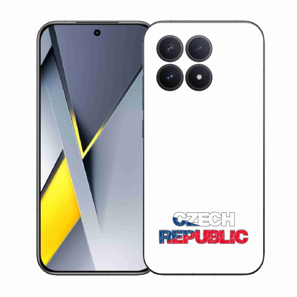 Gélový kryt mmCase na Xiaomi Poco F8 Pro - Czech Republic biele pozadie
