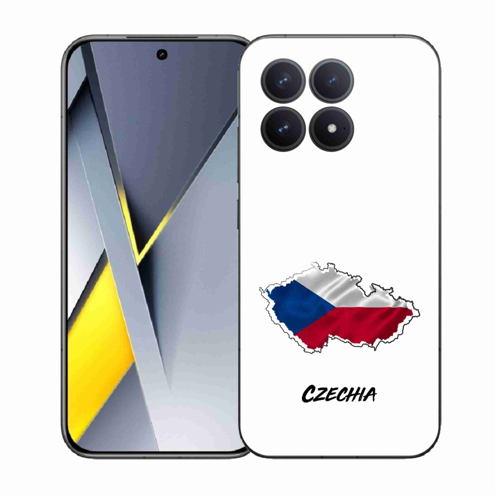 Gélový kryt mmCase na Xiaomi Poco F8 Pro - Czechia biele pozadie