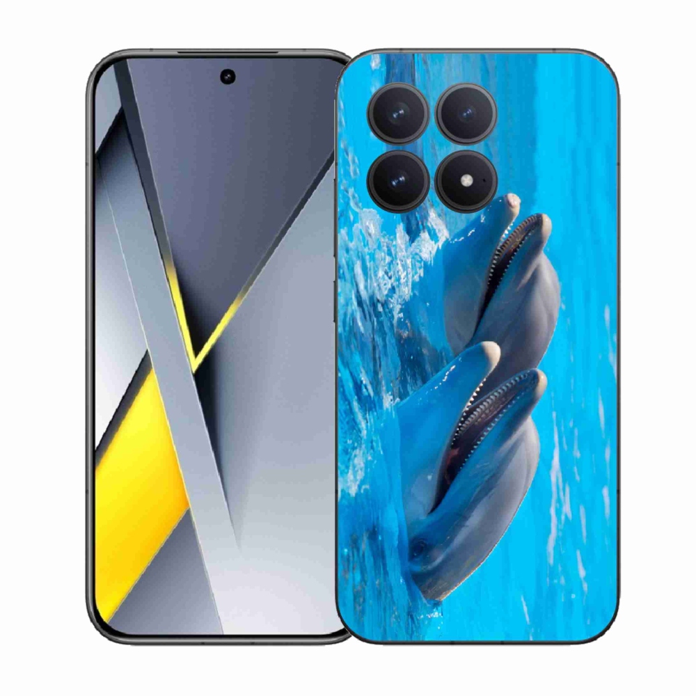 Gélový kryt mmCase na Xiaomi Poco F8 Pro - delfíny