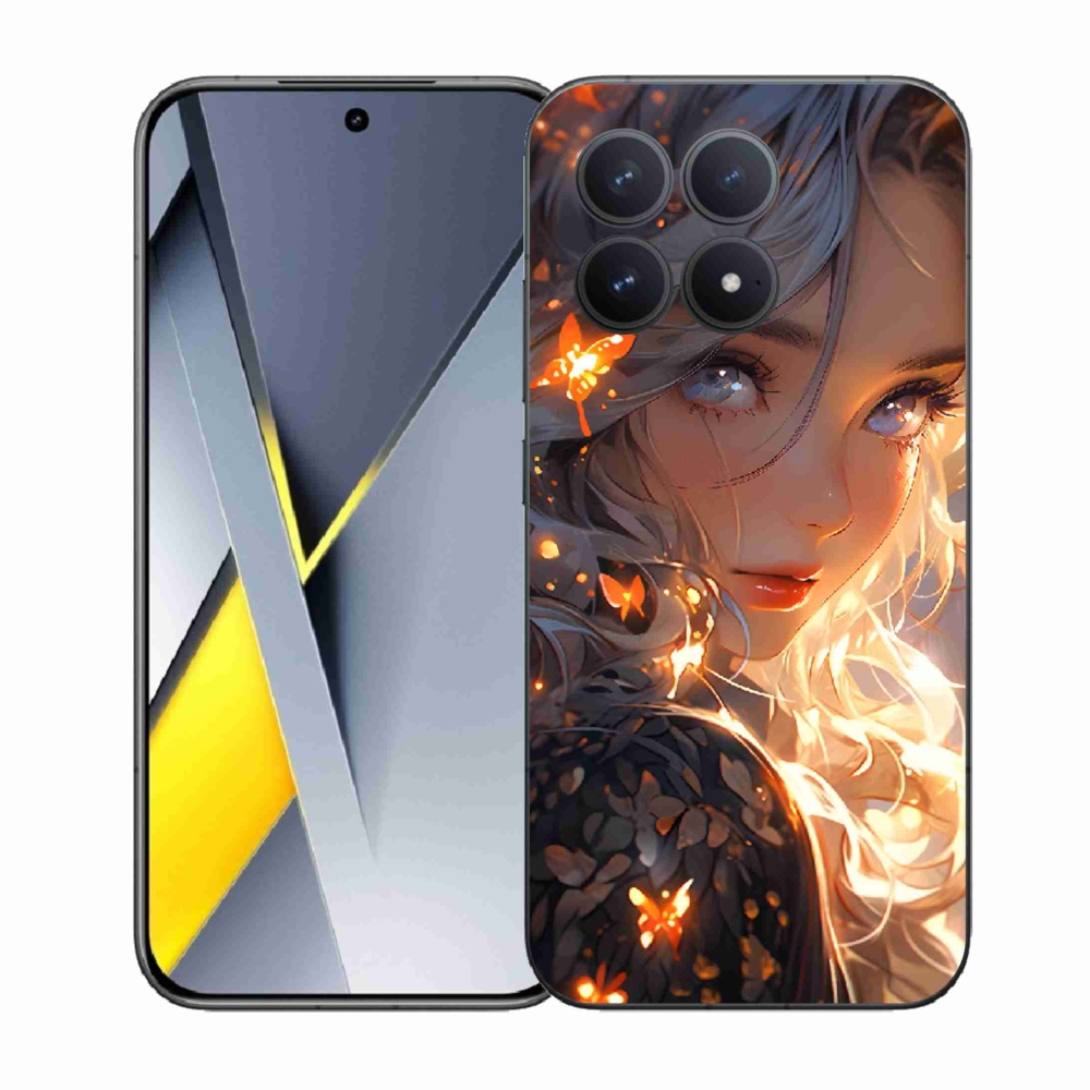 Gélový kryt mmCase na Xiaomi Poco F8 Pro - dievča a motýle