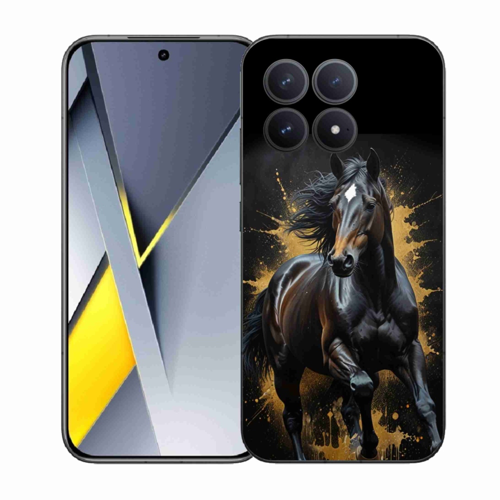 Gélový kryt mmCase na Xiaomi Poco F8 Pro - elegantný čierny žrebec