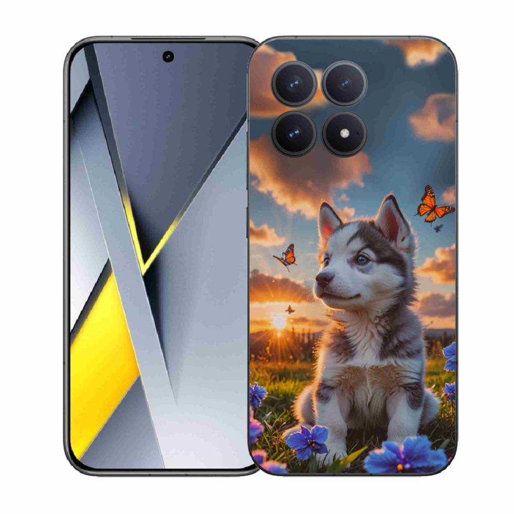 Gélový kryt mmCase na Xiaomi Poco F8 Pro - husky pri západe slnka