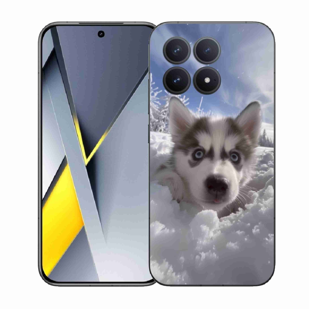 Gélový kryt mmCase na Xiaomi Poco F8 Pro - husky v snehu