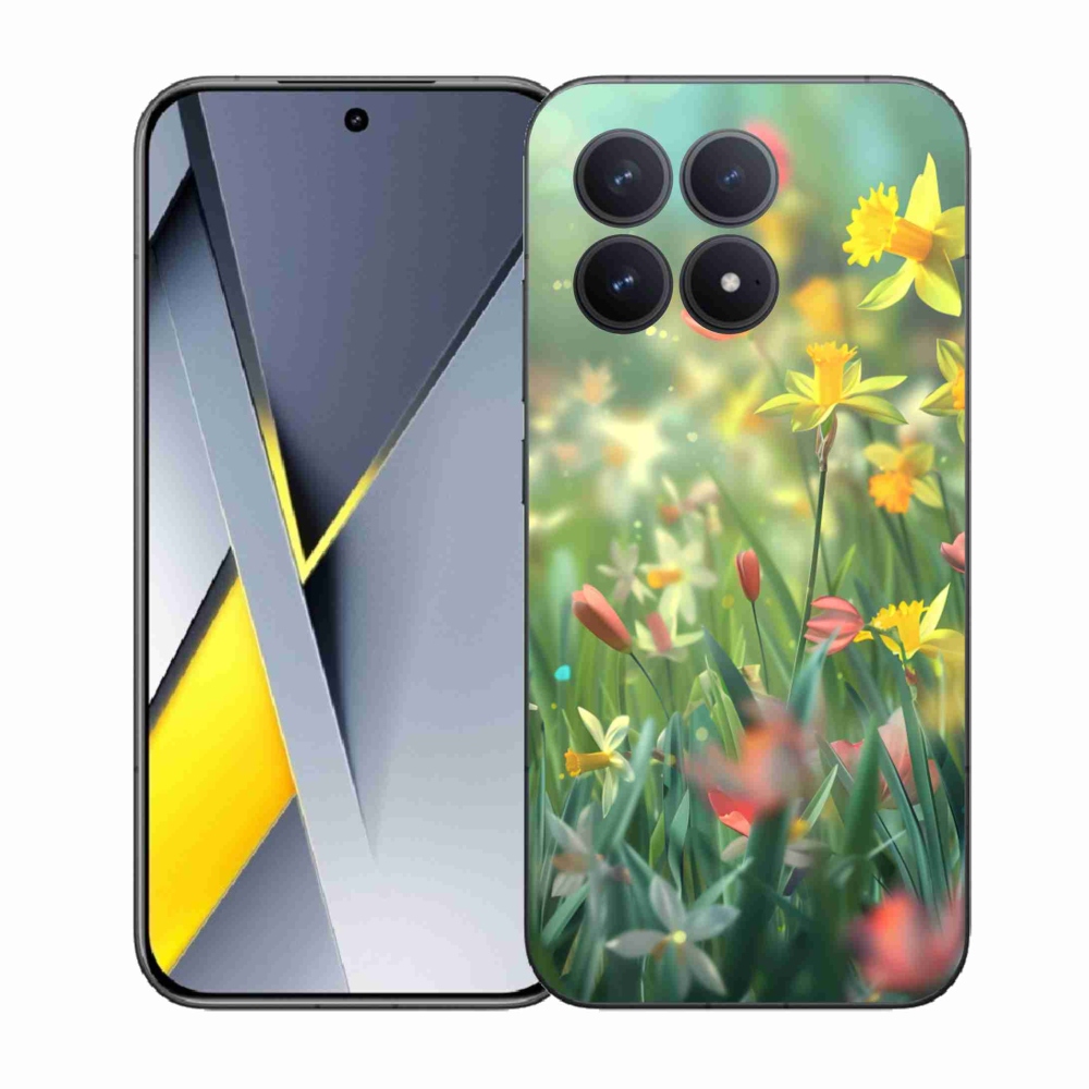 Gélový kryt mmCase na Xiaomi Poco F8 Pro - jarné kvety