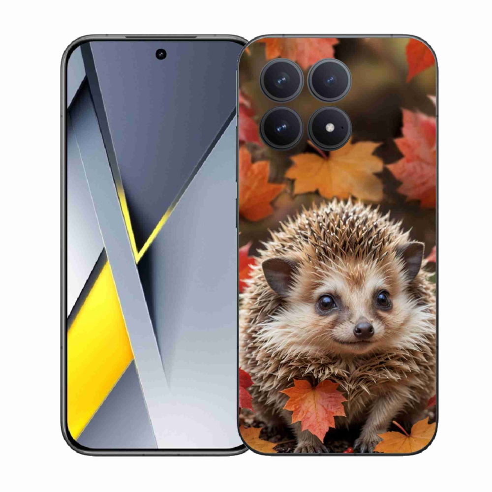 Gélový kryt mmCase na Xiaomi Poco F8 Pro - ježko v lístí