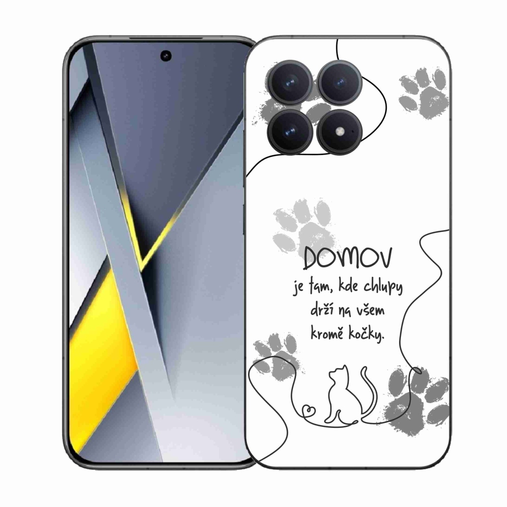 Gélový kryt mmCase na Xiaomi Poco F8 Pro - mačacie motív biele pozadie