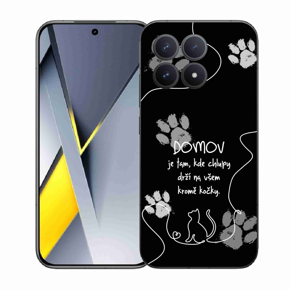 Gélový kryt mmCase na Xiaomi Poco F8 Pro - mačacie motív čierne pozadie
