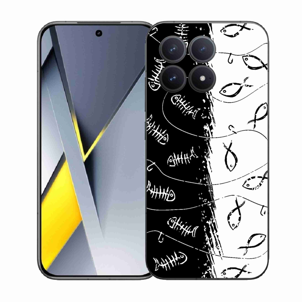 Gélový kryt mmCase na Xiaomi Poco F8 Pro - kostry a rybky