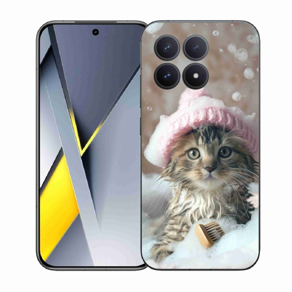 Gélový kryt mmCase na Xiaomi Poco F8 Pro - mačiatko a kúpeľ